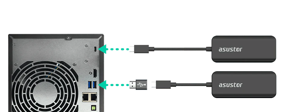 Asustor AS-U2.5G2 USB3.2 Type-C to 2.5GBASE-T Adapter (with USB-C to A Adapter) - Image 3