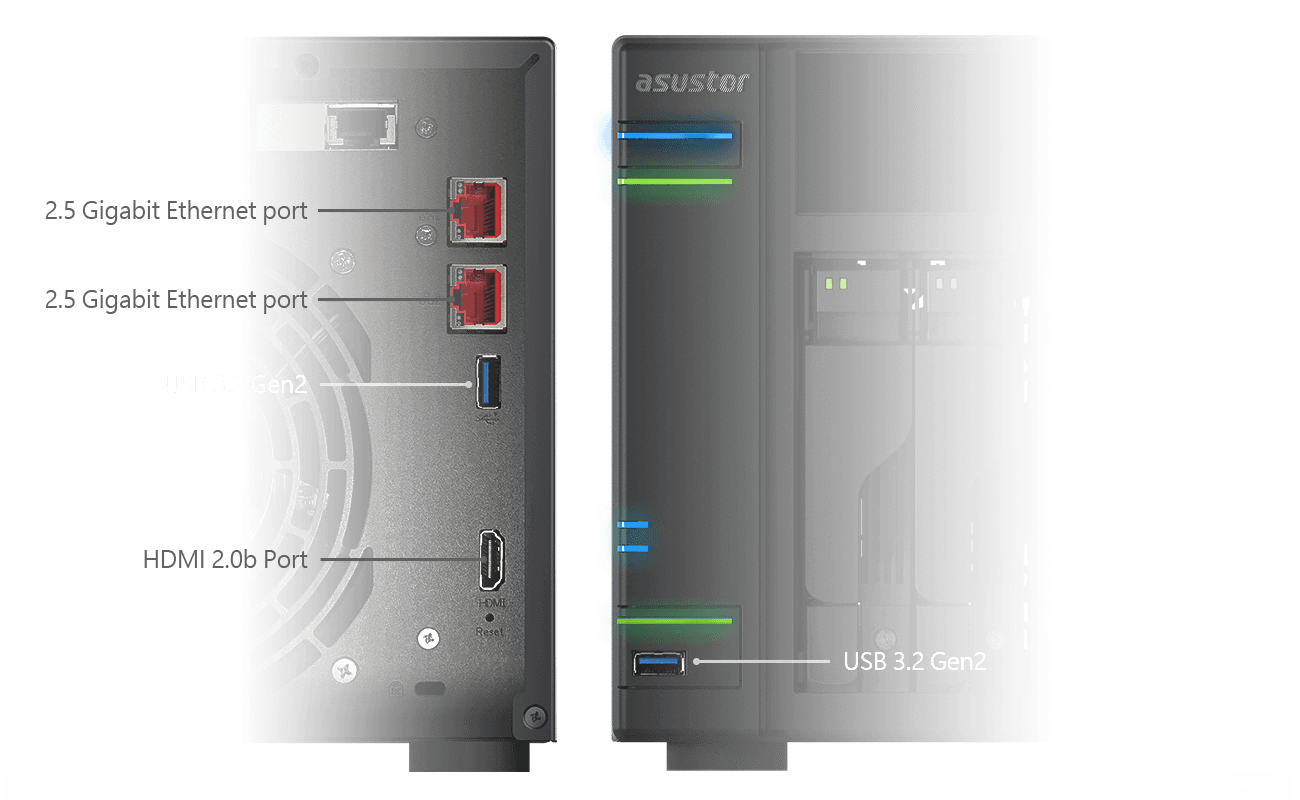 Asustor AS6702T LockerStor 2 Gen2 2-Bay Tower NAS - Image 6