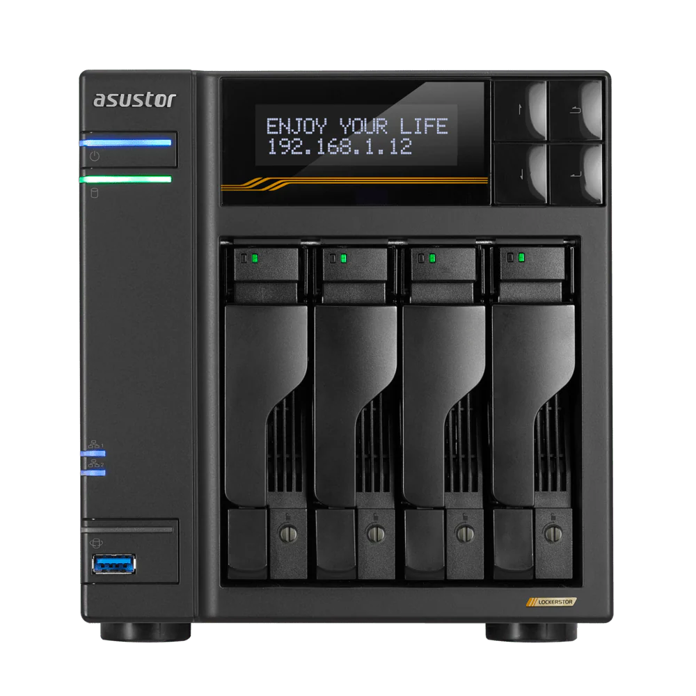 Asustor AS6804T LockerStor 4 Gen 3 Quad NVMe SSD Dual 10GbE 4-Bay Tower NAS - Image 3