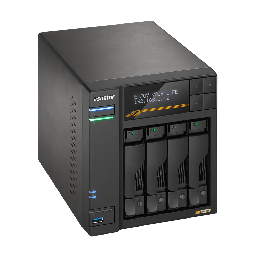 Asustor AS6804T LockerStor 4 Gen 3 Quad NVMe SSD Dual 10GbE 4-Bay Tower NAS - Image 4