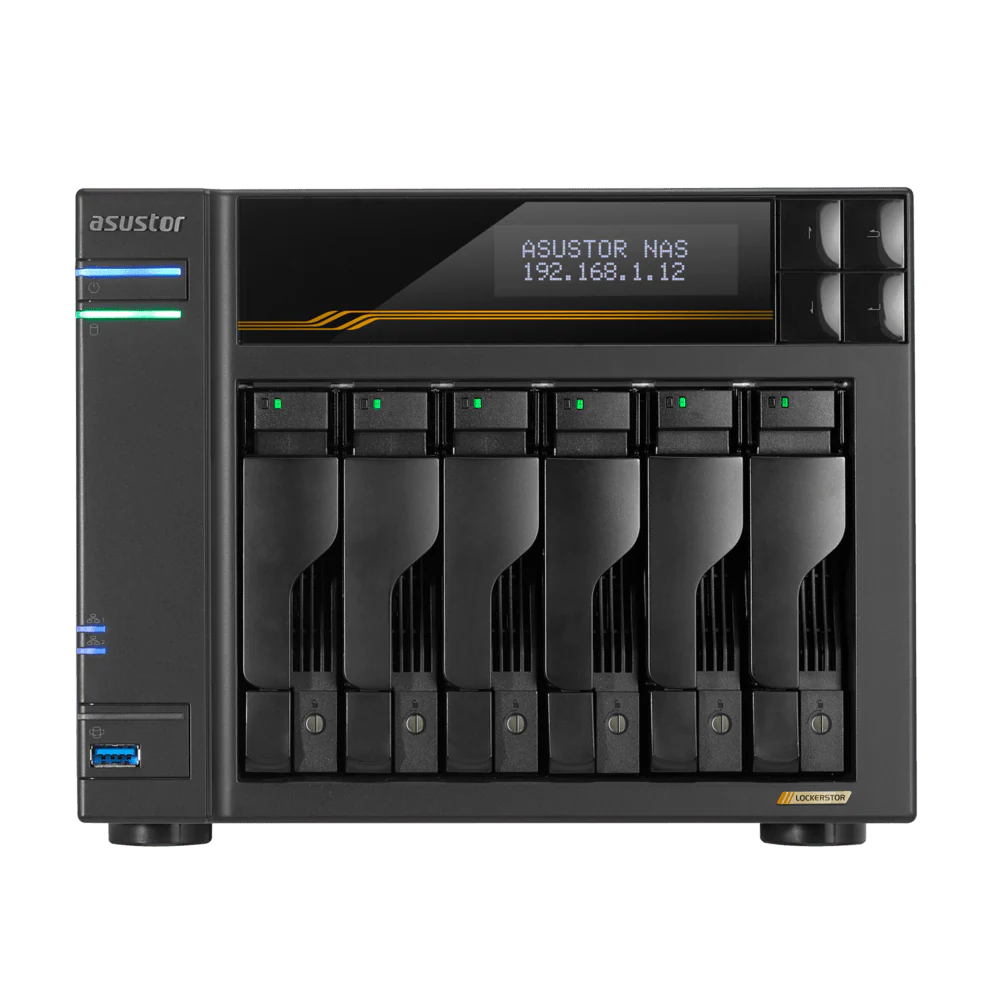 Asustor AS6806T LockerStor 6 Gen 3 Quad NVMe SSD Dual 10GbE 6-Bay Tower NAS - Image 3