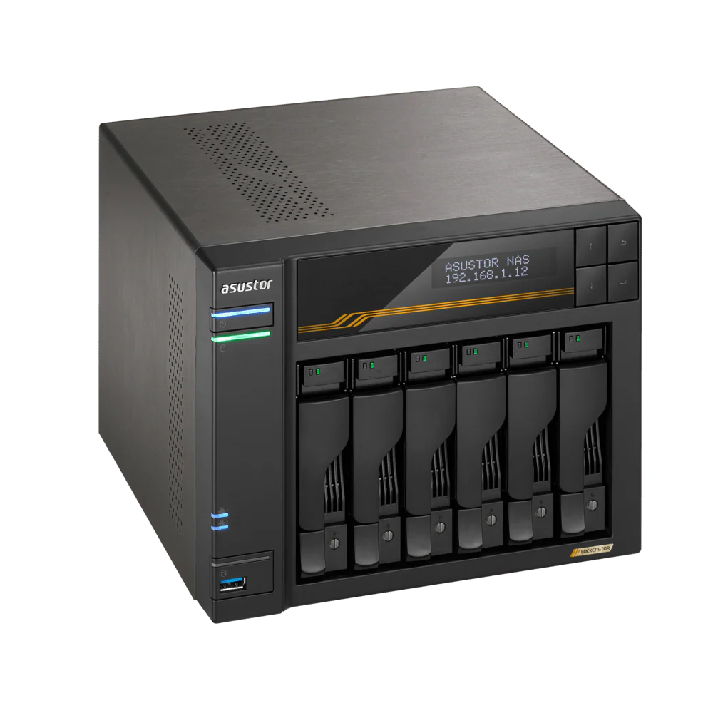 Asustor AS6806T LockerStor 6 Gen 3 Quad NVMe SSD Dual 10GbE 6-Bay Tower NAS - Image 4