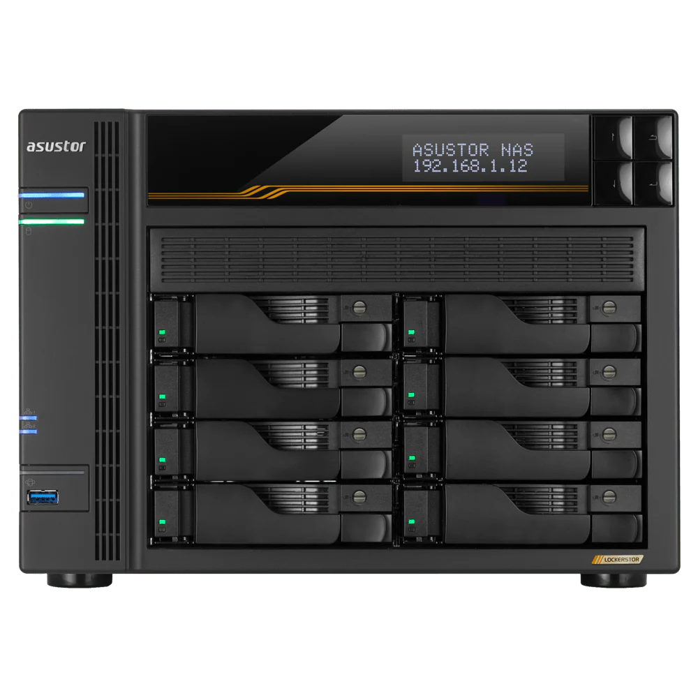 Asustor AS6808T LockerStor 8 Gen 3 Quad NVMe SSD Dual 10GbE 8-Bay Tower NAS - Image 3
