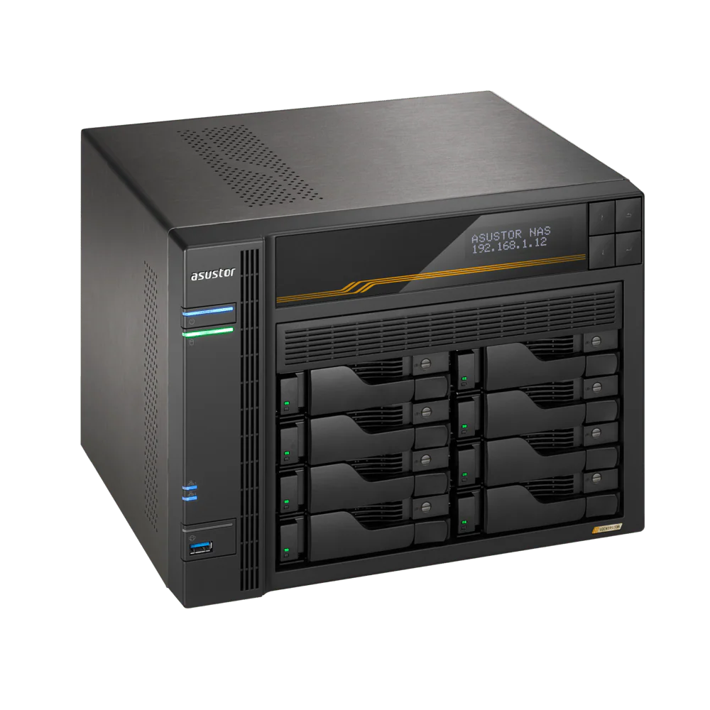 Asustor AS6808T LockerStor 8 Gen 3 Quad NVMe SSD Dual 10GbE 8-Bay Tower NAS - Image 4