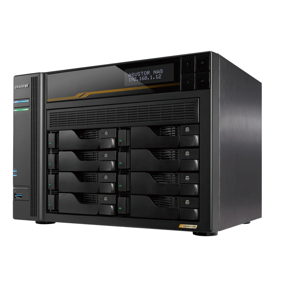 Asustor AS6808T LockerStor 8 Gen 3 Quad NVMe SSD Dual 10GbE 8-Bay Tower NAS - Image 5