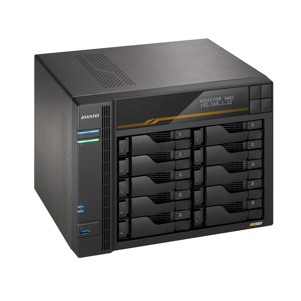 Asustor AS6810T LockerStor 10 Gen 3 Quad NVMe SSD Dual 10GbE 10-Bay Tower NAS - Image 4