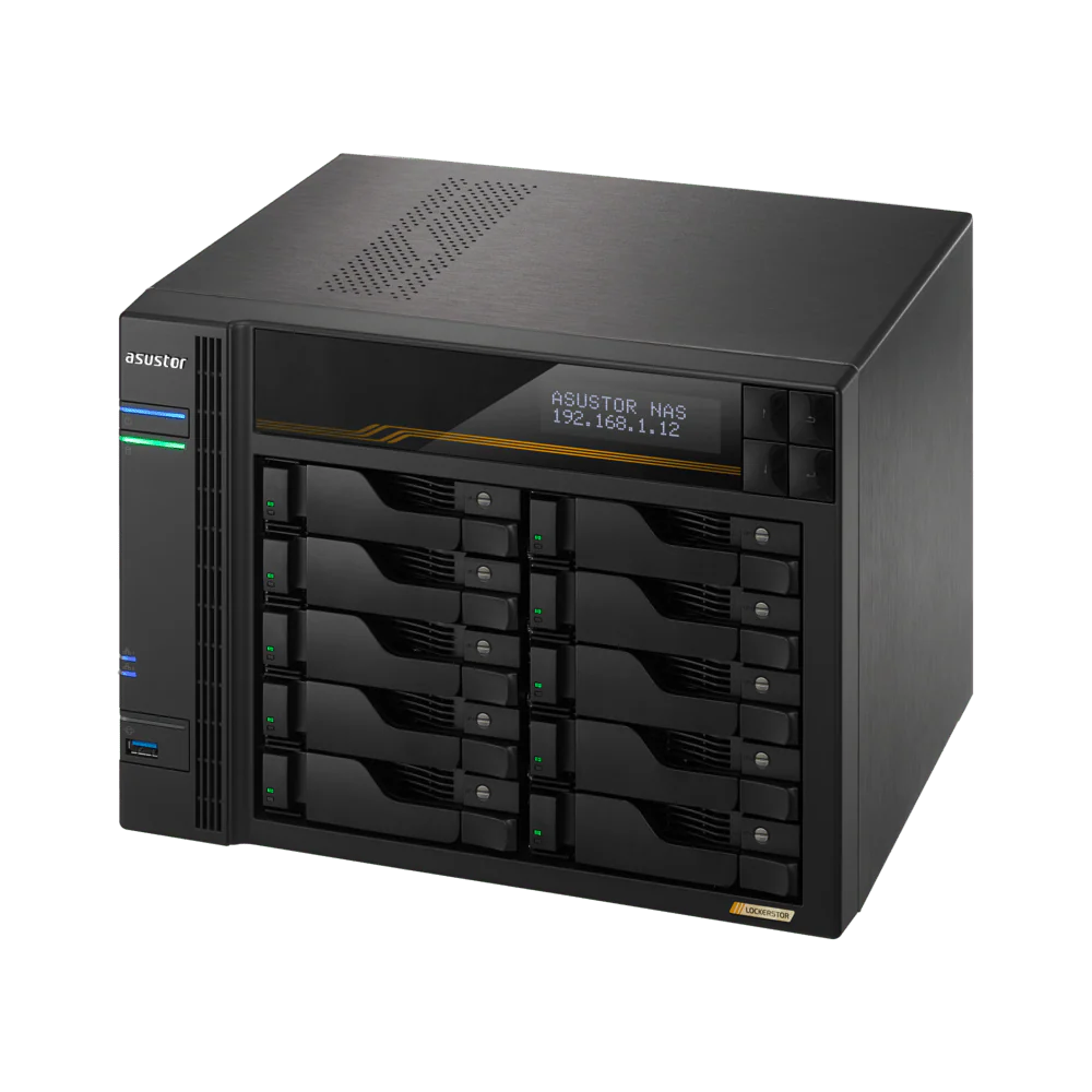 Asustor AS6810T LockerStor 10 Gen 3 Quad NVMe SSD Dual 10GbE 10-Bay Tower NAS - Image 5