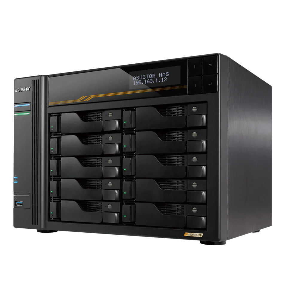 Asustor AS6810T LockerStor 10 Gen 3 Quad NVMe SSD Dual 10GbE 10-Bay Tower NAS - Image 6