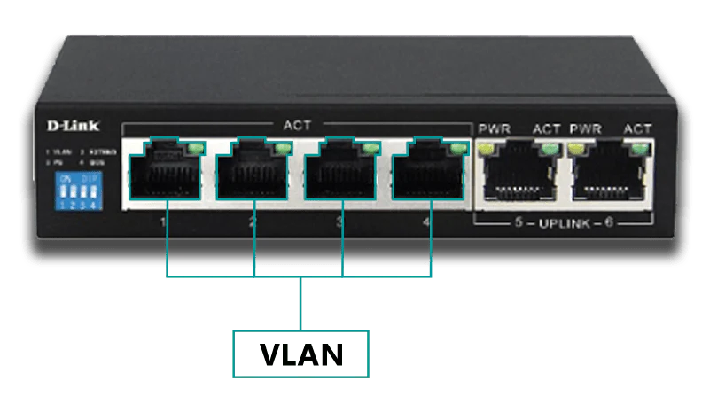 D-Link DES-F1006P-E 8-Port Fast Ethernet 250m Long Range PoE Switch - Image 2