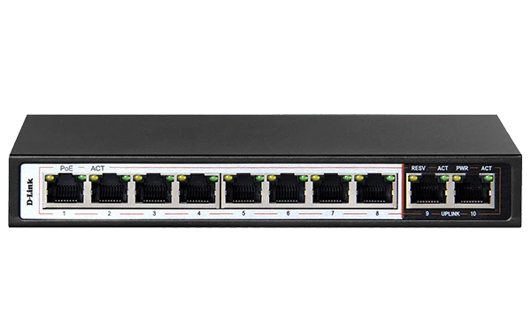 D-Link DES-F1010P-E 10-Port Fast Ethernet 250m Long Range PoE Switch