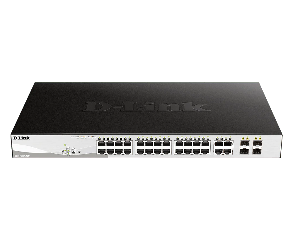 D-Link DGS-1210-28P 28-Port Gigabit Smart Managed PoE Layer 2+ Switch