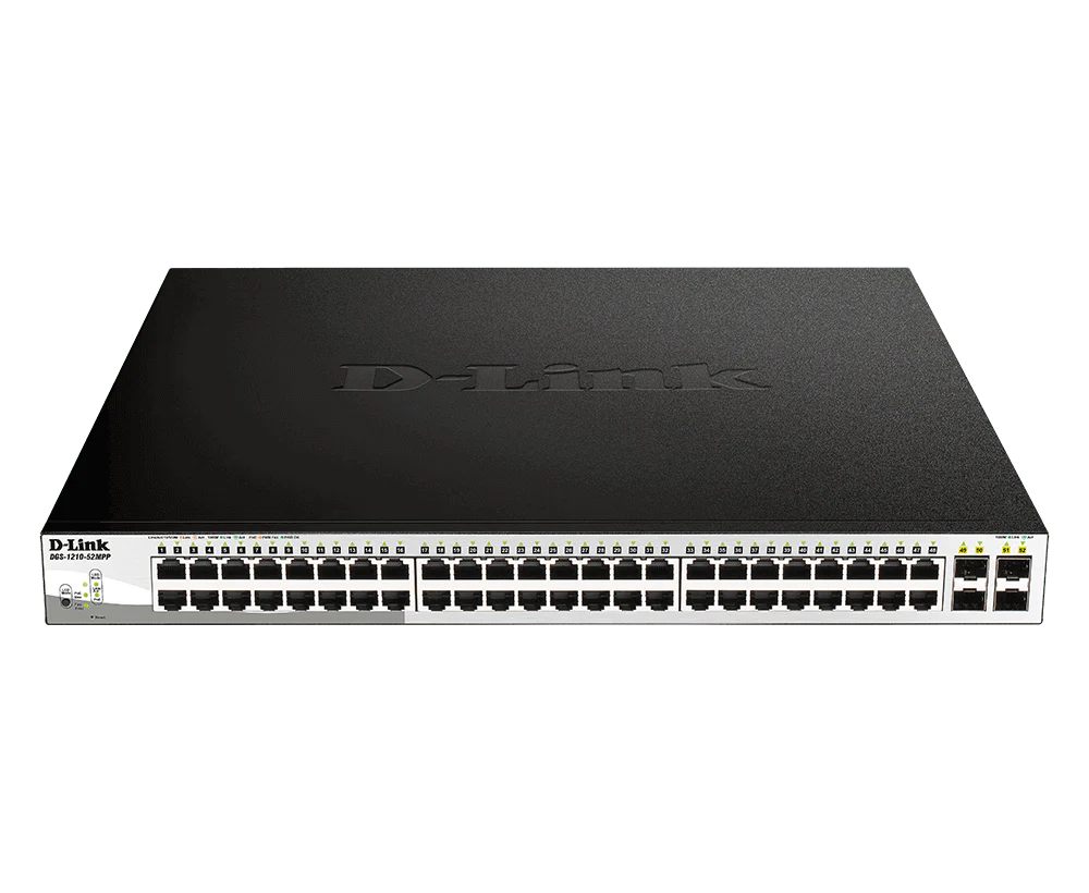 D-Link DGS-1210-52MPP 52-Port Gigabit Smart Managed PoE Layer 2+ Switch