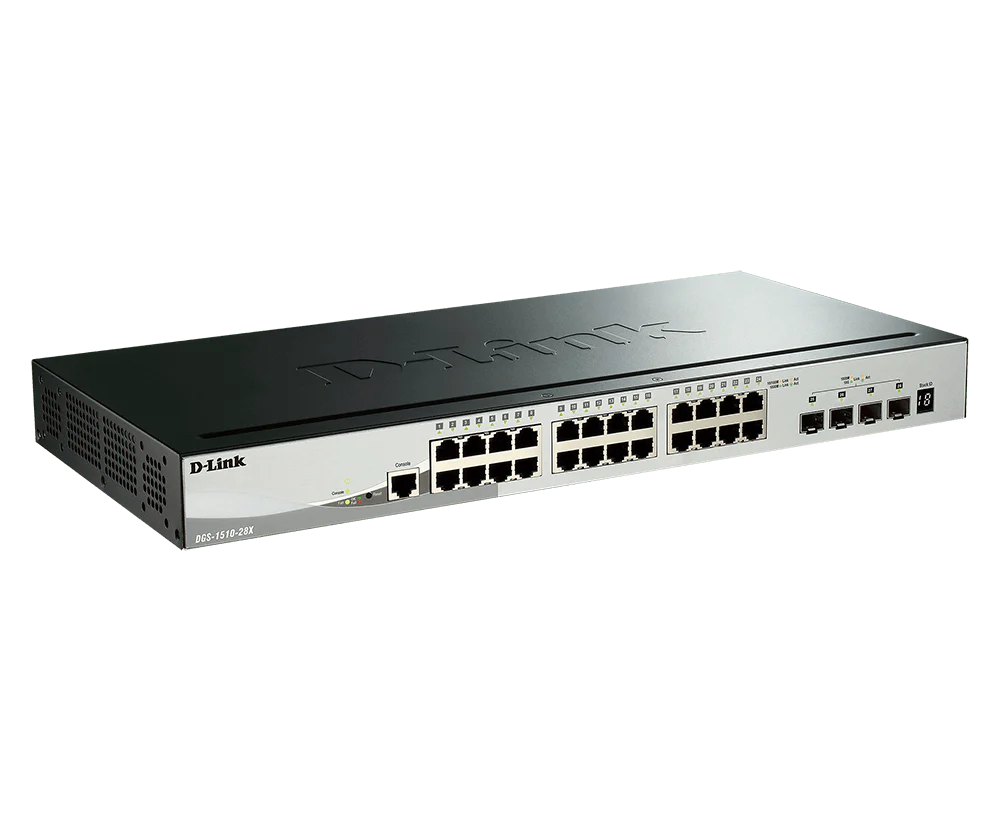 D-Link DGS-1510-28X 28-Port Gigabit Stackable Smart Managed Layer 3 Switch with 10G Uplinks - Image 2