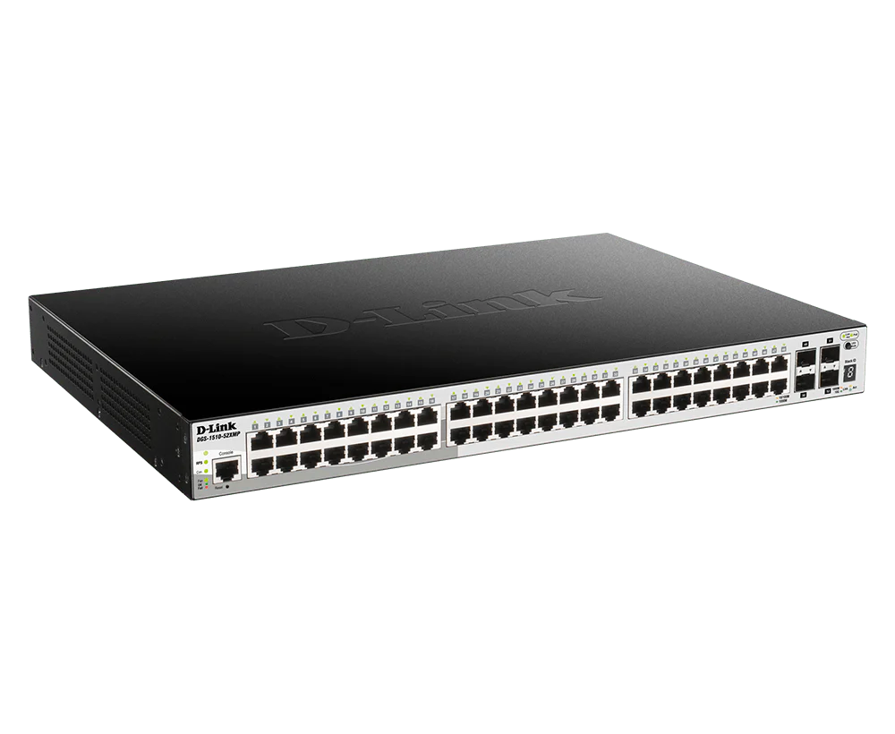 D-Link DGS-1510-52XMP 52-Port Gigabit Stackable Smart Managed Layer 2+ Switch with 10G Uplinks - Image 2