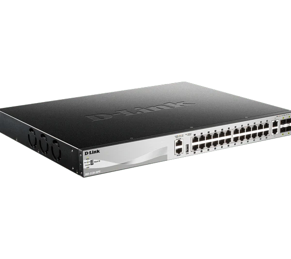 D-Link DGS-3130-30PS 30-Port POE 370W Gigabit L3 Lite Stackable Managed Switch