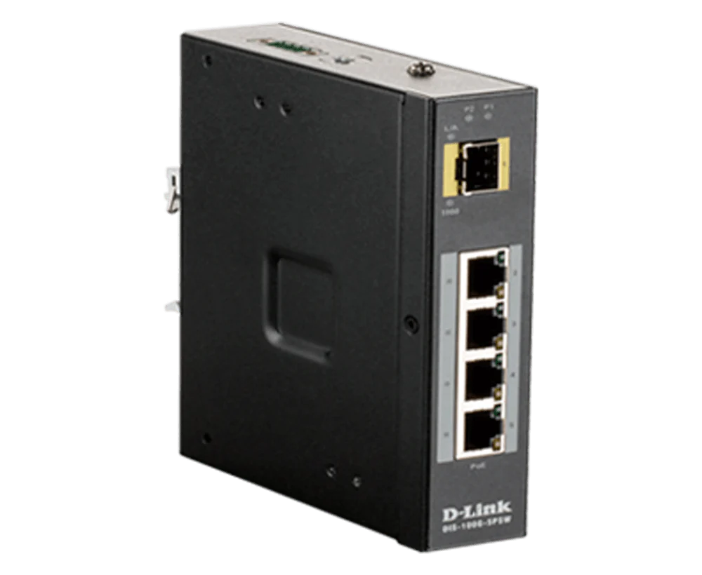 D-Link DIS-100G-5PSW 4-Port Gigabit Unmanaged Industrial POE Switch with SFP - Image 2