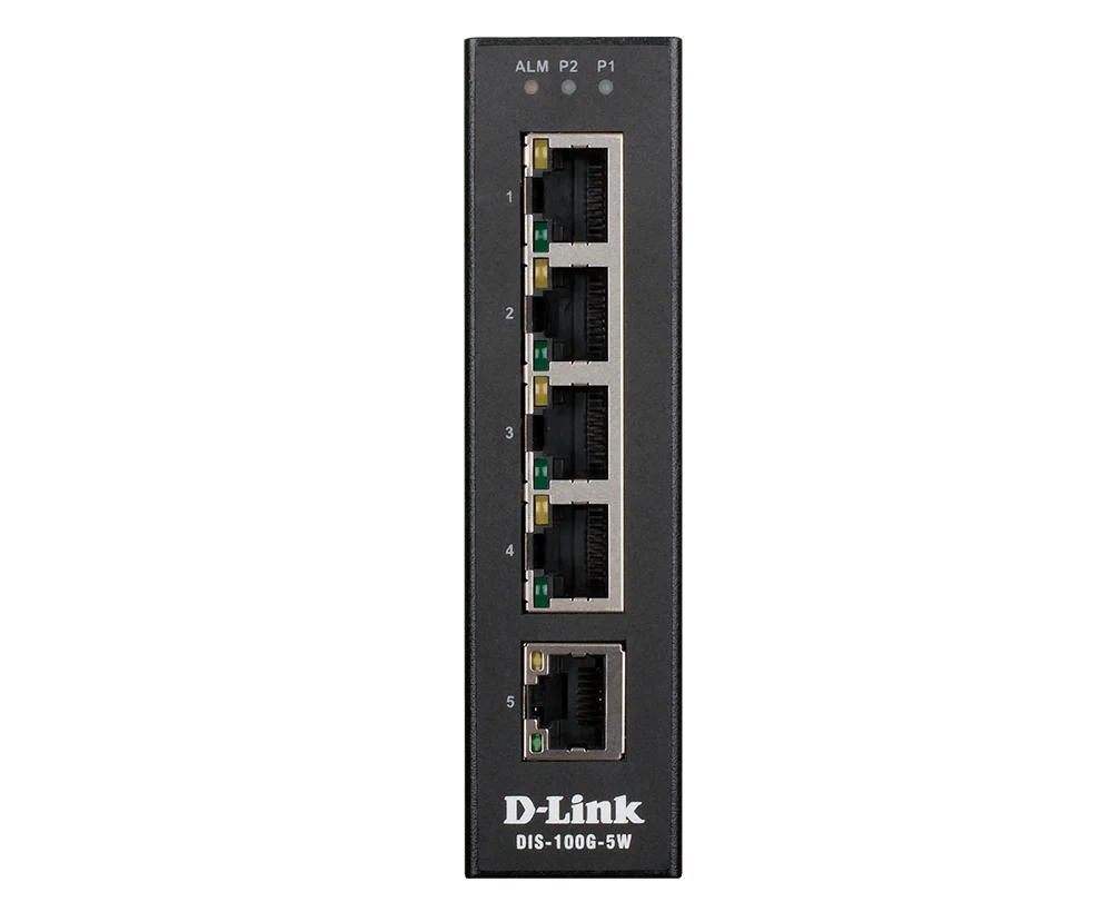 D-Link DIS-100G-5W 5-Port Gigabit Unmanaged Industrial Switch