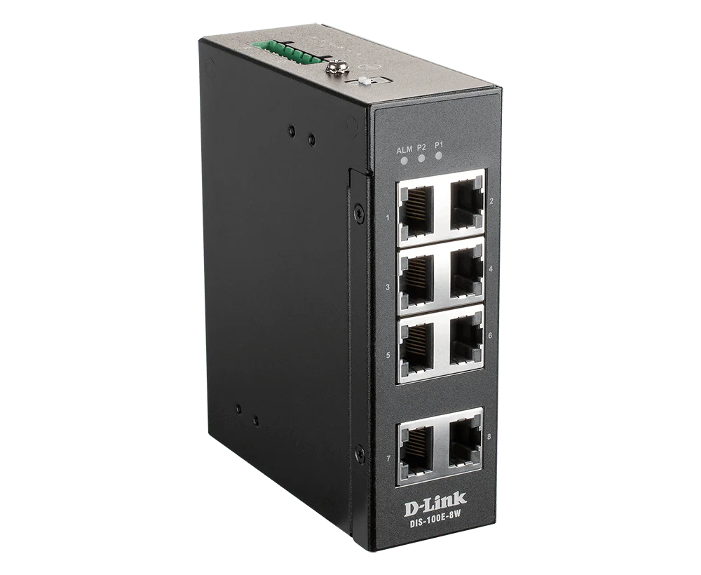 D-Link DIS-100G-8W 8-Port Gigabit Unmanaged Industrial Switch - Image 2