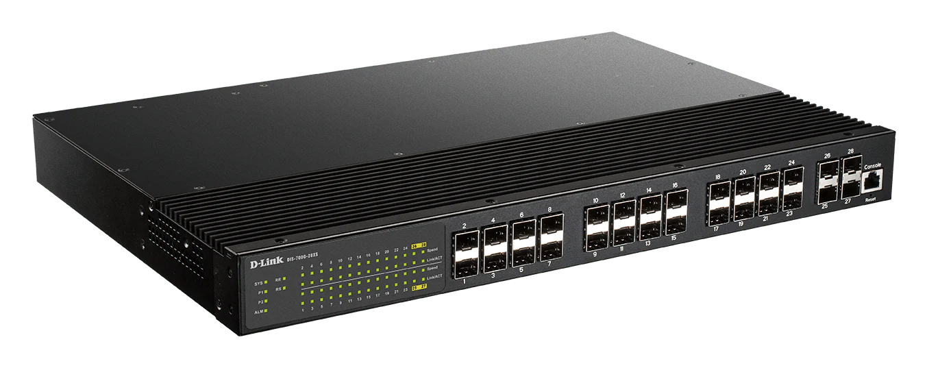 D-Link DIS‑700G‑28XS 24-Port Gigabit Managed Industrial Layer 2+ Switch with 10G SFP+