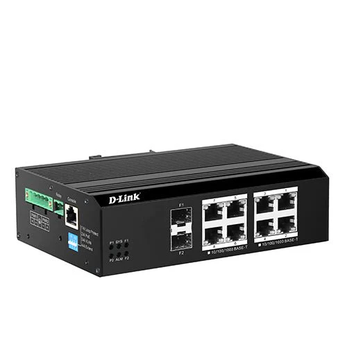 D-Link DIS-F2010PS-E 8-Port Gigabit Managed Industrial 250m POE Switch with SFP