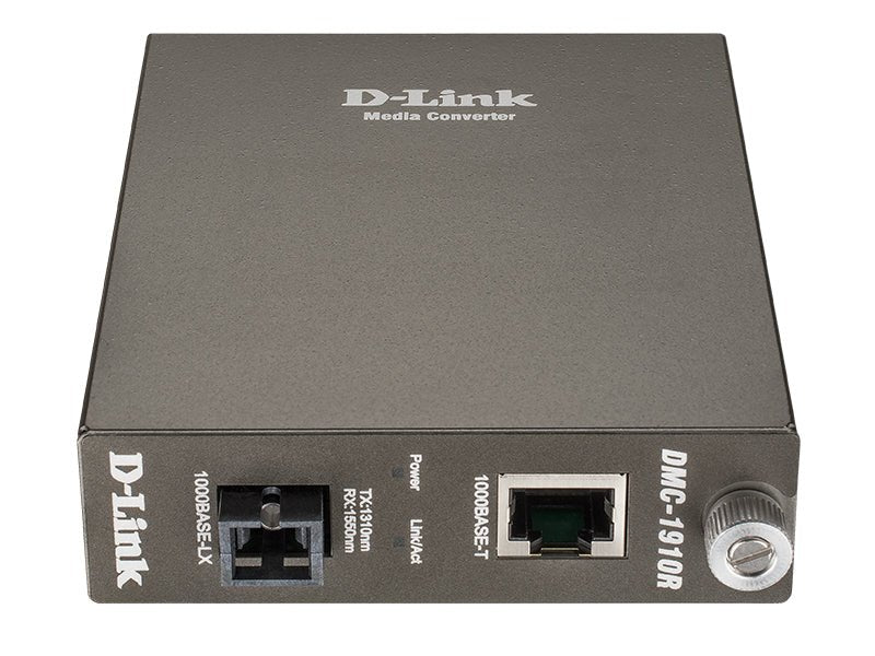 D-Link DMC-1910R 1000Base-TX to 1000Base-LX Single Fiber Media Converter (15km)