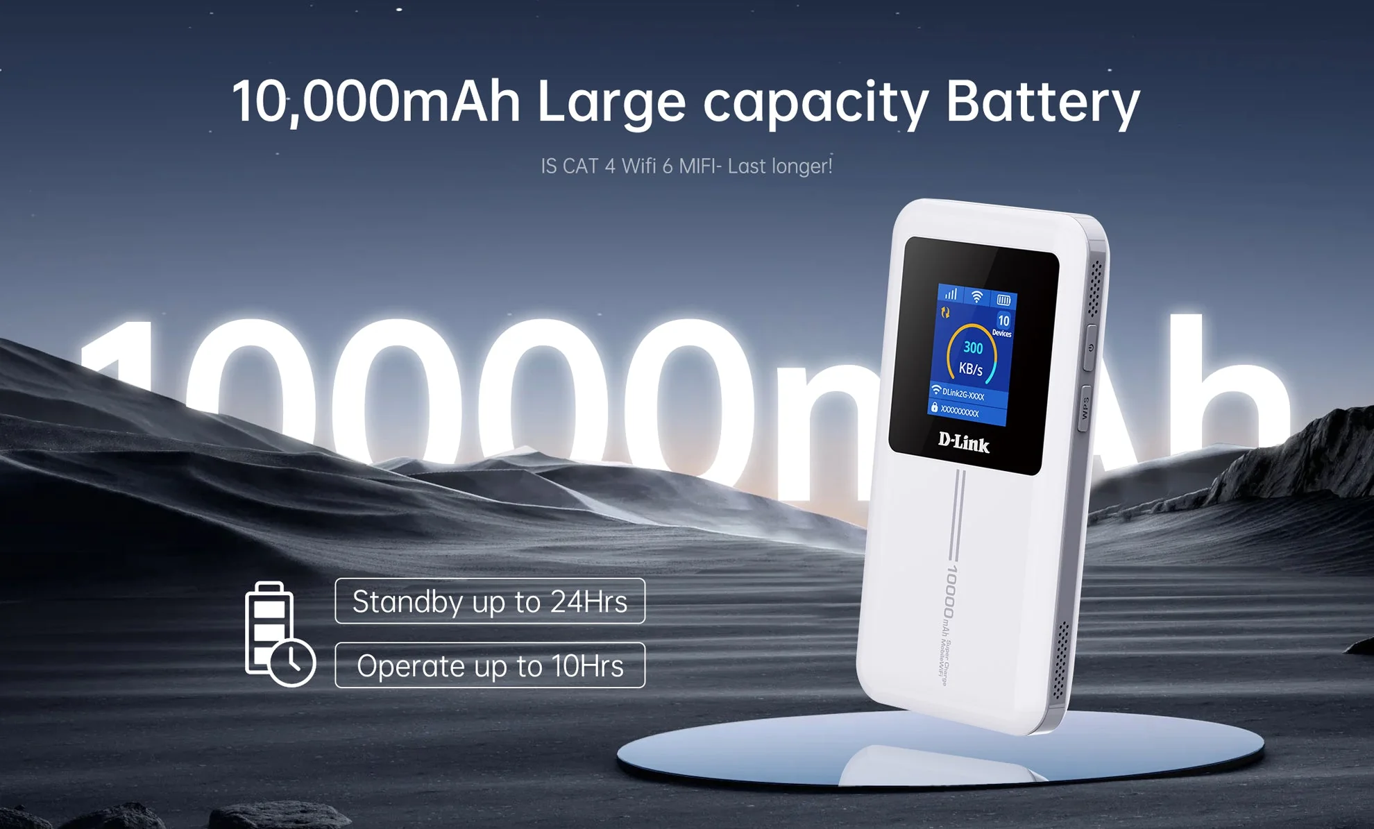 D-Link DWR-940M 4G LTE Wi-Fi 6 Portable Mobile Router - Image 6