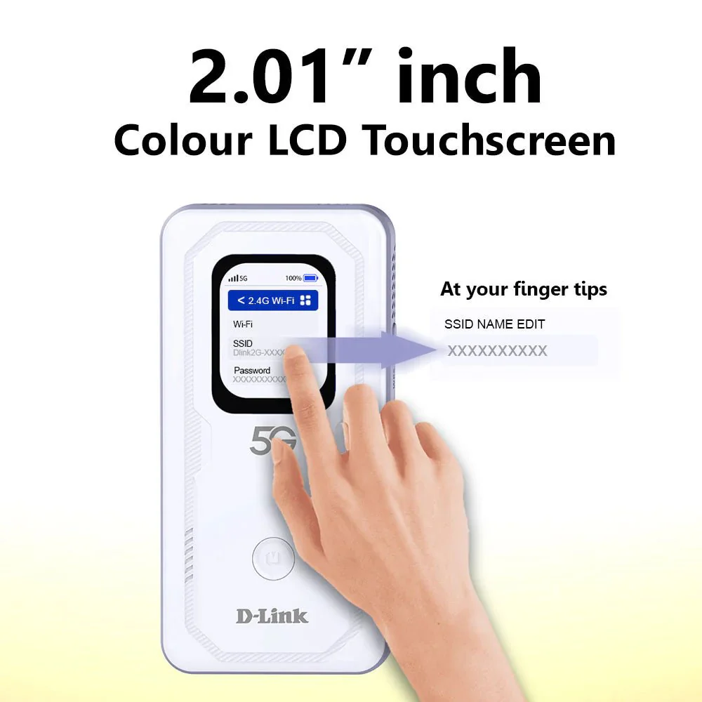 D-Link DWR-U2100 5G Wi-Fi 6 Portable Mobile Router - Image 6