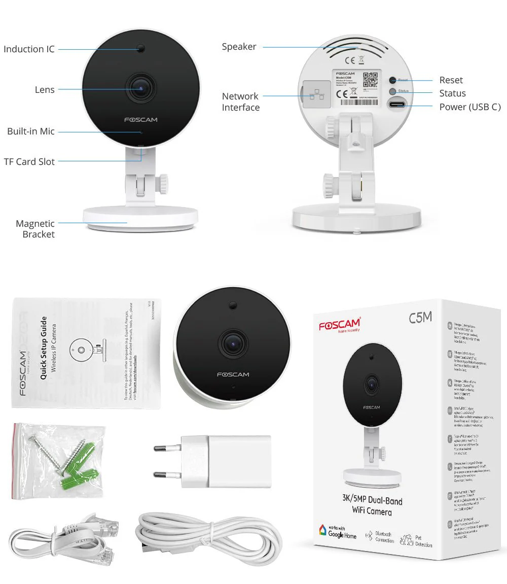 Foscam C5M 5MP 3K Dual-Band WiFi IP Camera with AI Human Detection - Image 5