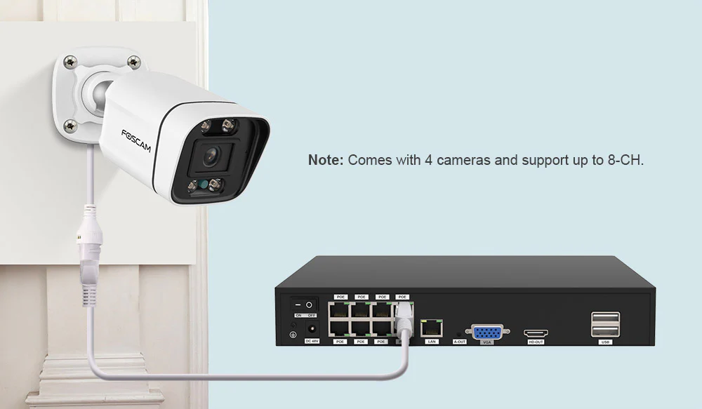 Foscam FN9108E-B4 8-Channel 5MP POE NVR Kits with Bullet Cameras - Image 14