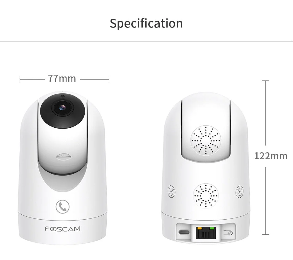 Foscam R8M 8MP 4K Smart AI 360° Auto tracking PTZ WiFi IP Camera - Image 6
