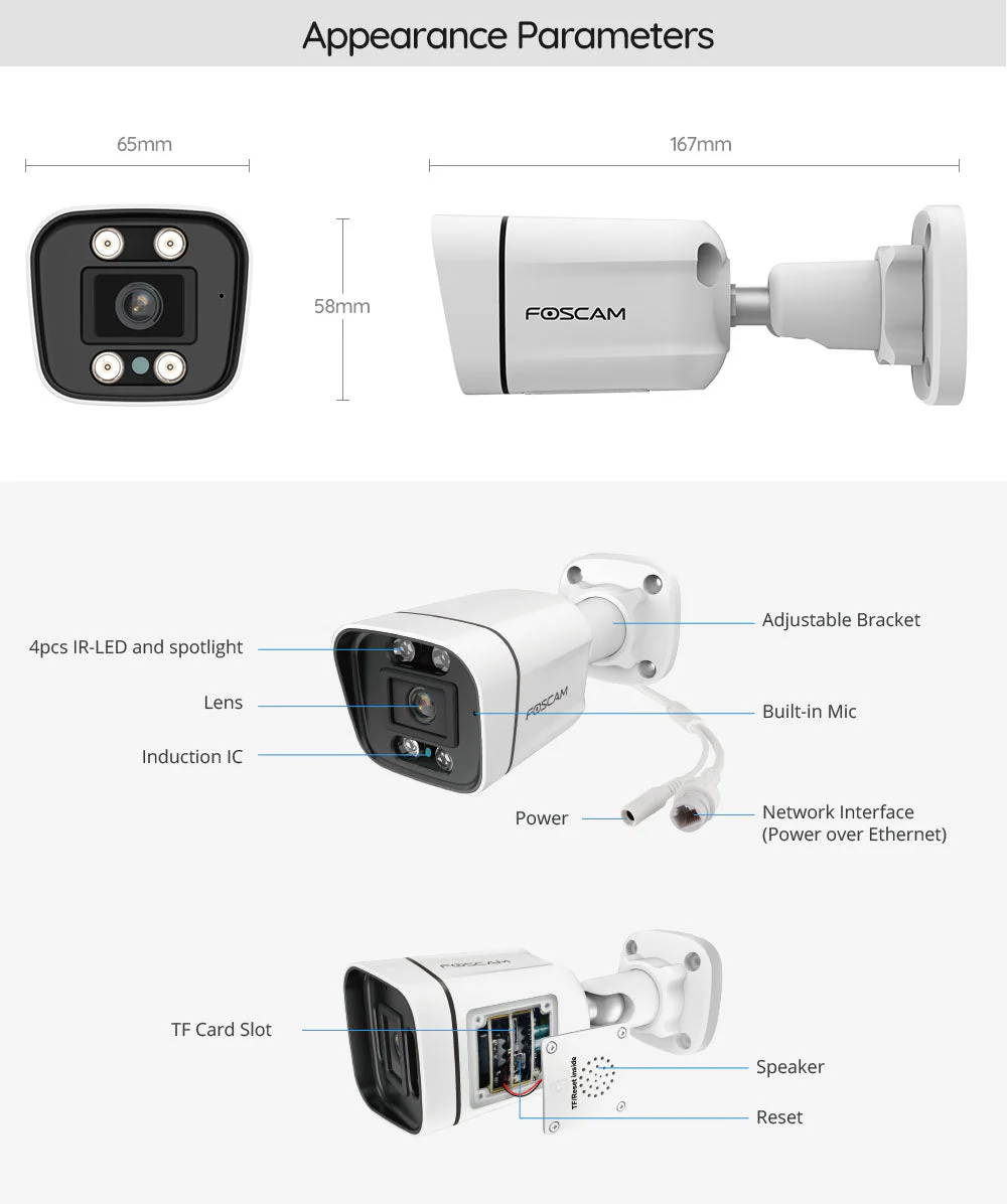 Foscam V4EC 4MP QHD Starlight POE IP Bullet Camera - Image 17