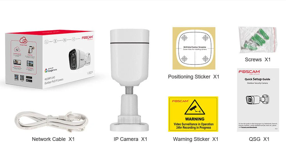 Foscam V5EP 5MP QHD POE IP Bullet Camera with Sound and Light Alarm - Image 9