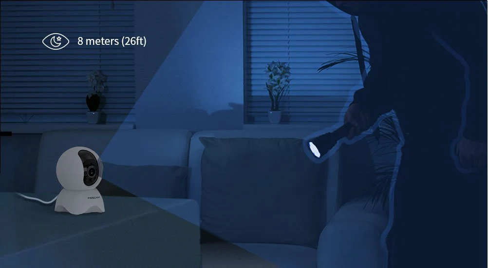 Foscam X5 5MP QHD PTZ AI Human Detection WiFi IP Camera - Image 8