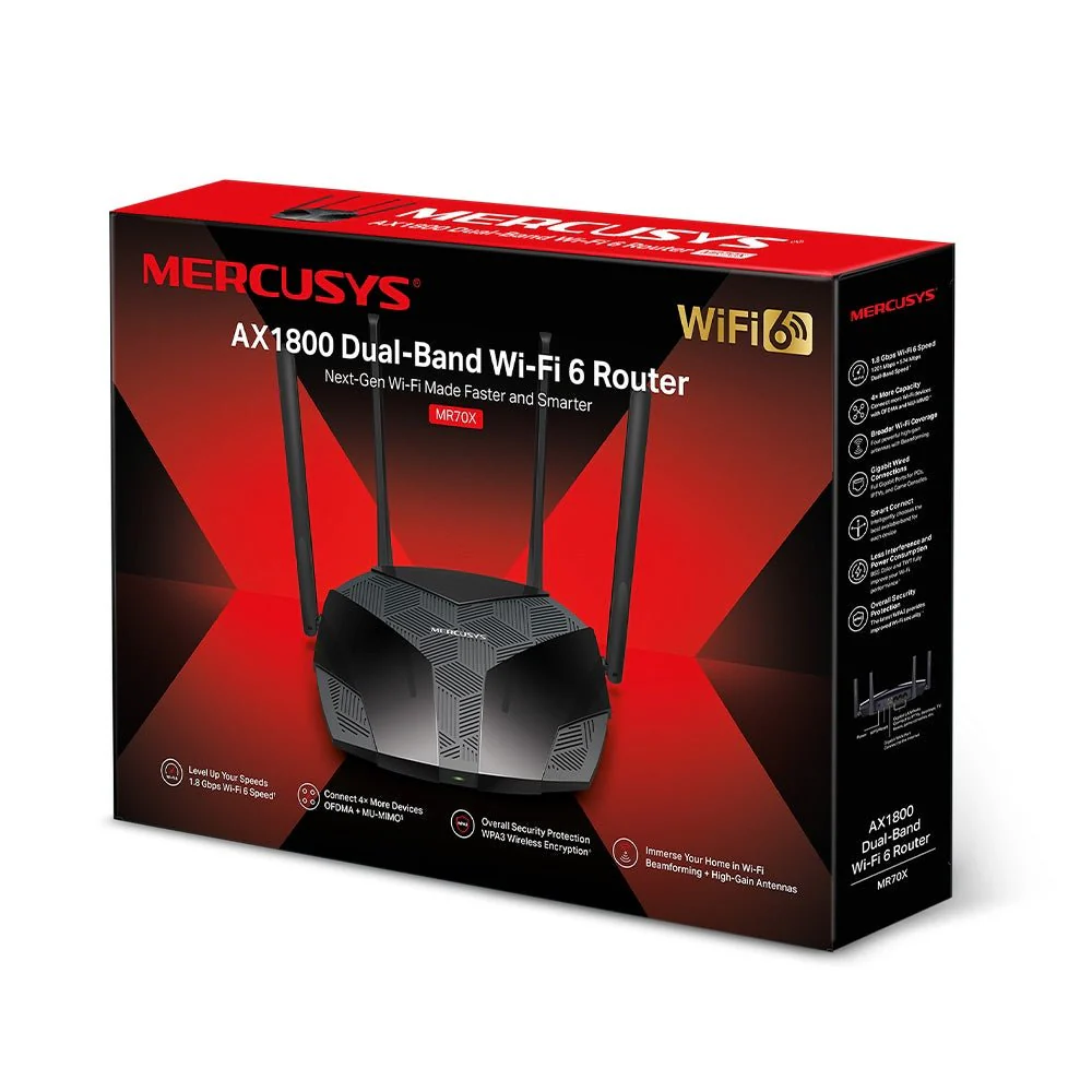 Mercusys MR70X AX1800 Dual-Band Wi-Fi 6 Router - Image 5