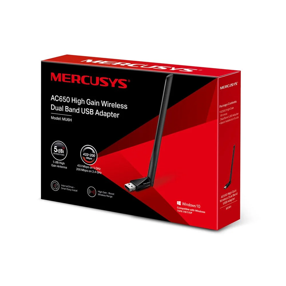 Mercusys MU6H AC650 High Gain Wireless Dual Band USB Adapter - Image 5