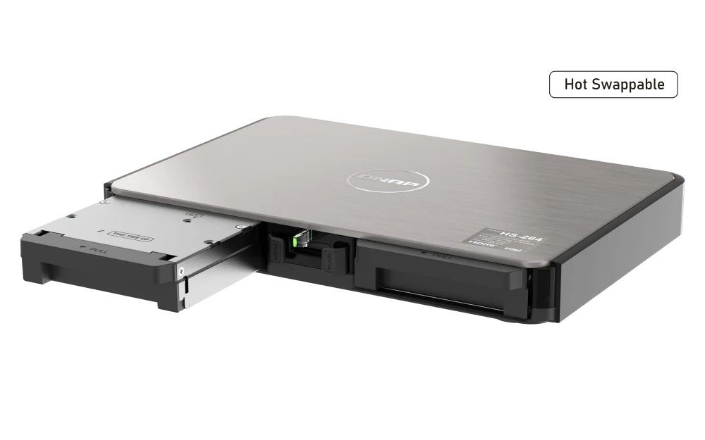 QNAP HS-264 2-Bay 2.5GbE/10GbE HDMI Fanless Silent NASBook - Image 8