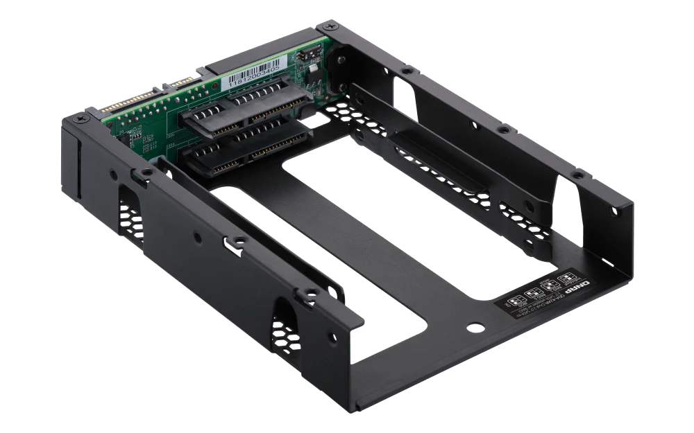 QNAP QDA-A2AR Two 2.5-inch SATA Drives in 3.5-inch SATA Drive Bay with RAID Support - Image 5
