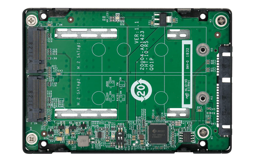 QNAP QDA-A2MAR Two M.2 SATA SSDs in 2.5-inch SATA Drive Bay with RAID Support - Image 2