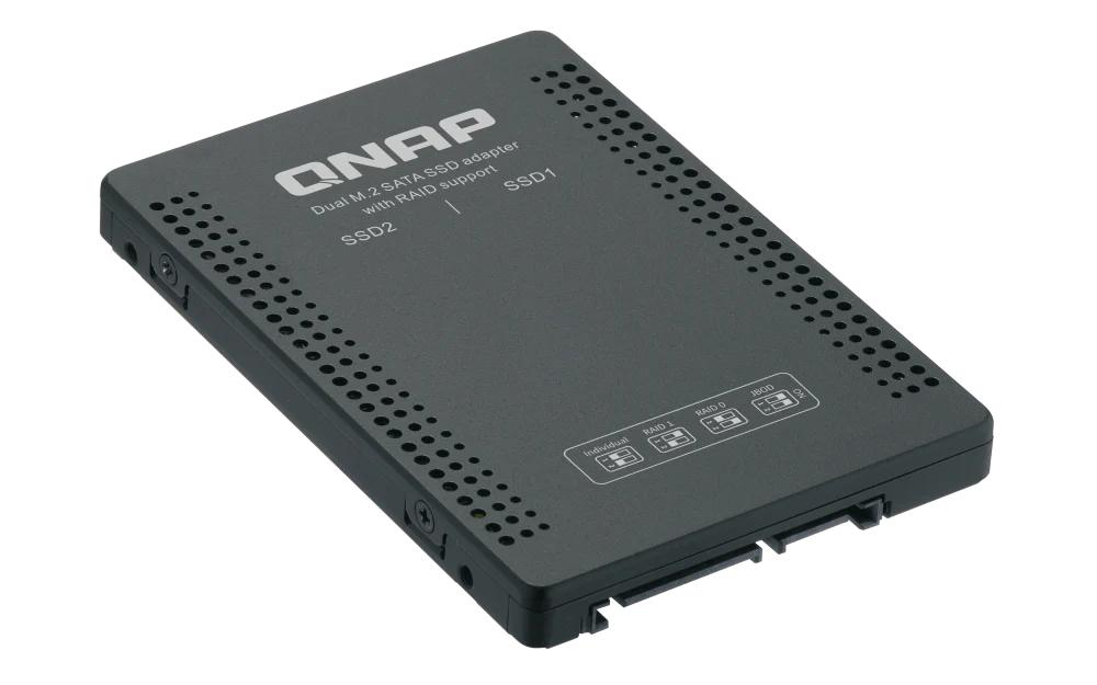 QNAP QDA-A2MAR Two M.2 SATA SSDs in 2.5-inch SATA Drive Bay with RAID Support - Image 7