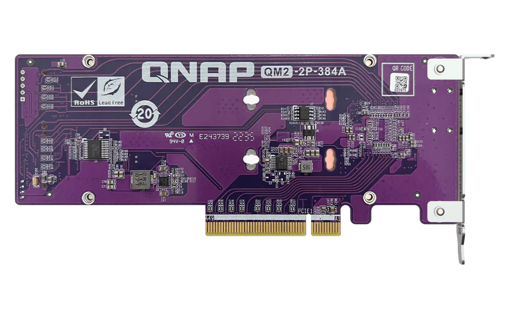 QNAP QM2-2P-384A Dual M.2 PCIe NVMe SSD Card - Image 2