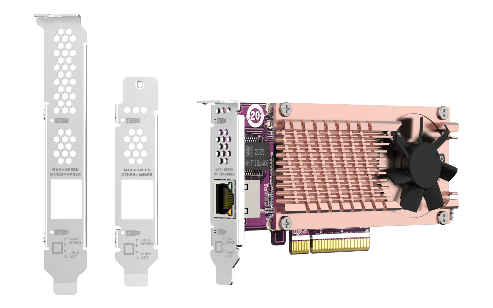 QNAP QM2-2P10G1TB M.2 NVMe SSD Expansion with 10GbE - Image 3