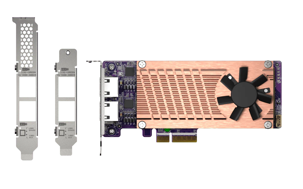 QNAP QM2-2P2G2T M.2 NVMe SSD Card with Dual 2.5GbE