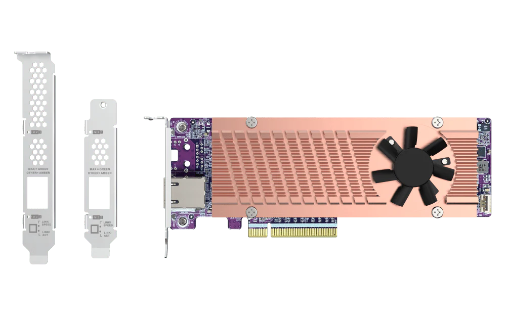 QNAP QM2-2P410G1T M.2 NVMe SSD Card with 10GbE Port - Image 2