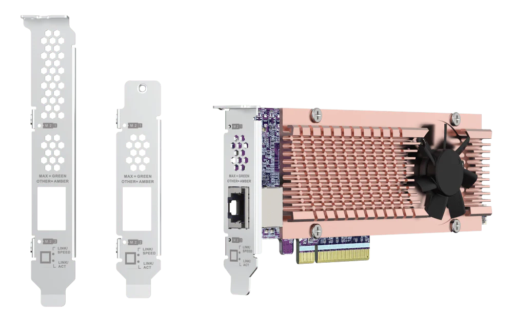 QNAP QM2-2P410G1T M.2 NVMe SSD Card with 10GbE Port - Image 3