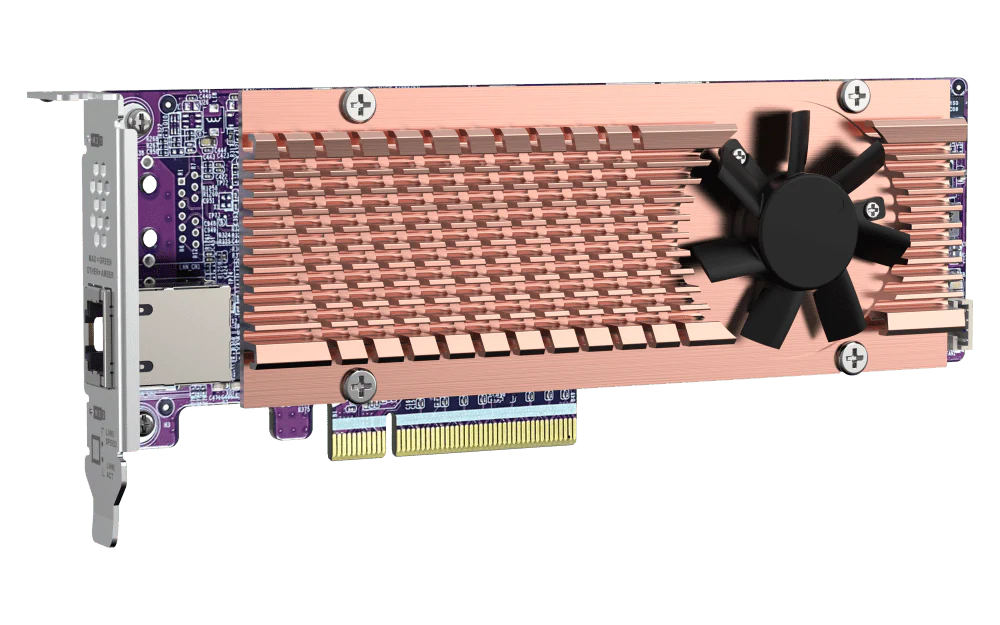 QNAP QM2-2P410G1T M.2 NVMe SSD Card with 10GbE Port - Image 4