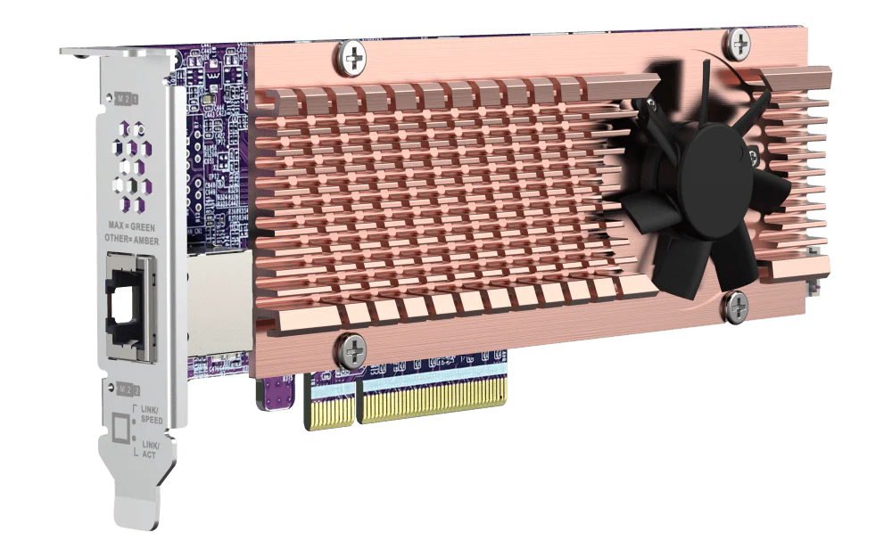 QNAP QM2-2P410G1T M.2 NVMe SSD Card with 10GbE Port - Image 5