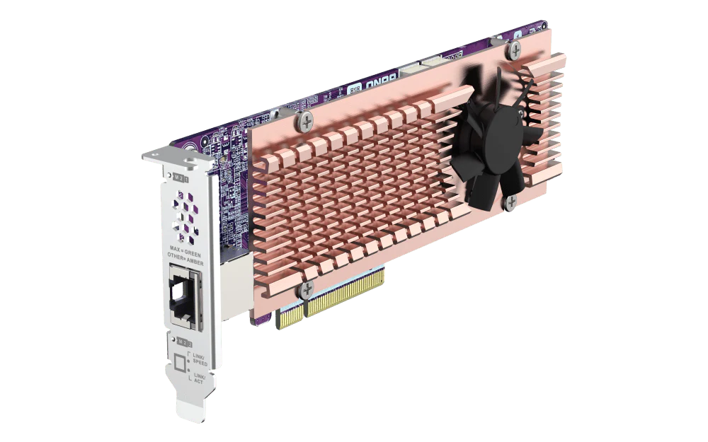 QNAP QM2-2P410G1T M.2 NVMe SSD Card with 10GbE Port - Image 6
