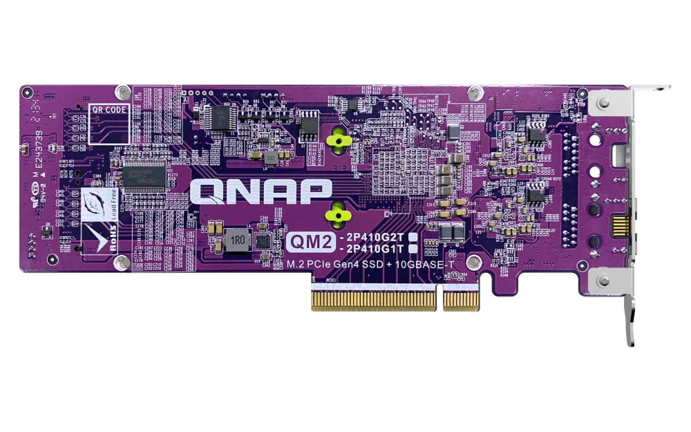 QNAP QM2-2P410G1T M.2 NVMe SSD Card with 10GbE Port - Image 8