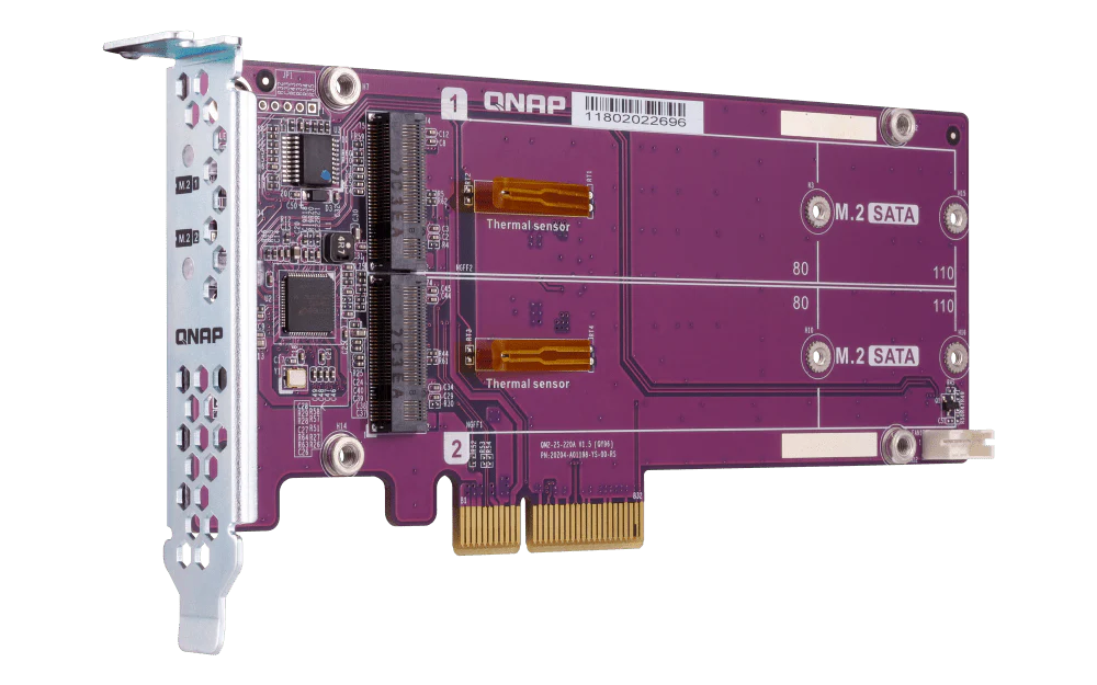 QNAP QM2-2S-220A Dual M.2 SATA SSD Expansion - Image 3