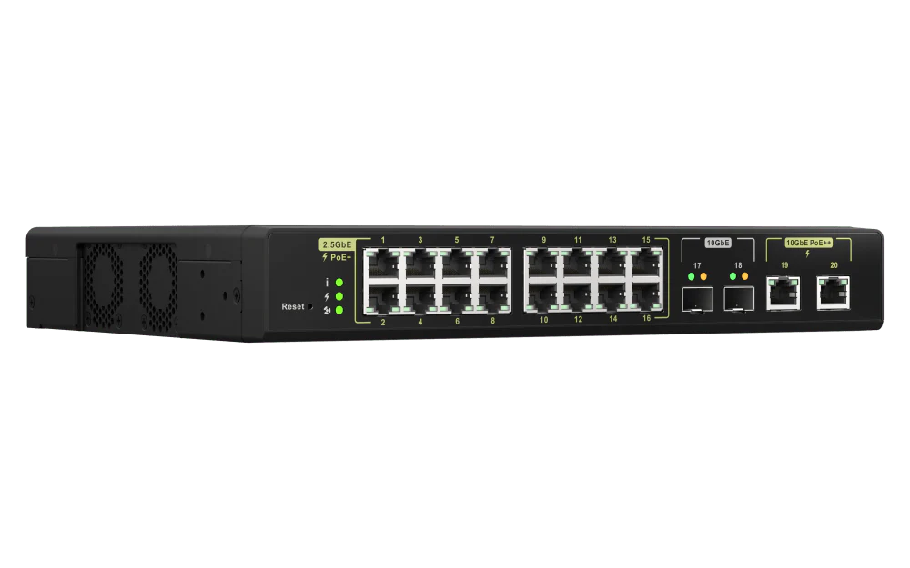 QNAP QSW-M2116P-2T2S 20-Port 2.5/10GbE POE++ Managed Switch - Image 2